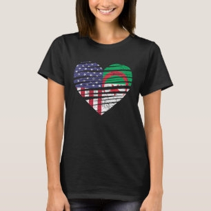 Algerije - Amerikaans gegroeid hart Verenigde Stat T-shirt