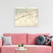 Algerije Atlas Map Canvas Afdruk (Insitu (Woonkamer))