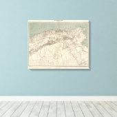 Algerije Atlas Map Canvas Afdruk (Insitu (Houten vloer))