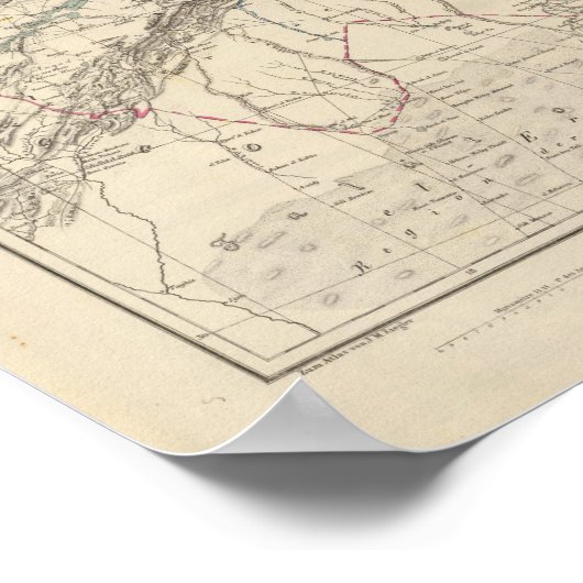 Algerije Atlas Map Poster (Hoek)