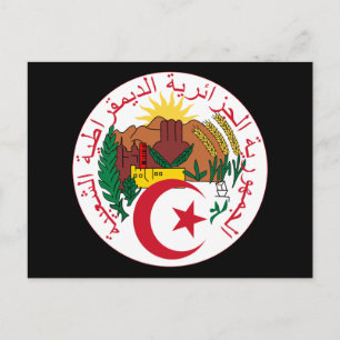 algerije emblem briefkaart