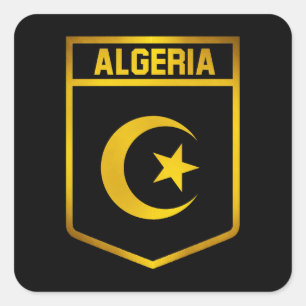 Algerije Emblem Vierkante Sticker
