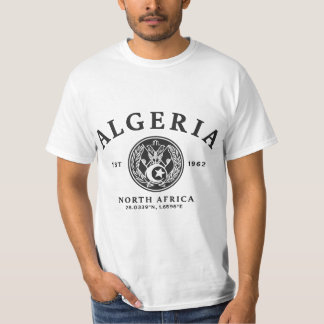Algerije Est 1962 Noord-Afrika Coördinaten Vintage T-shirt