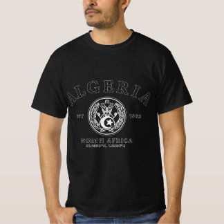 Algerije Est 1962 Noord-Afrika Coördinaten Vintage T-shirt