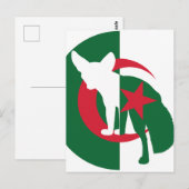 Algerije Fennec Fox Algerijnse nationale dierenvla Briefkaart (Voorkant / Achterkant)
