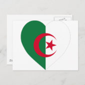Algerije Flag Heart Briefkaart (Voorkant / Achterkant)