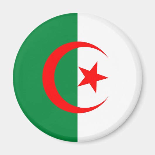 Algerije Flag Magnet Magneet (Voorkant)