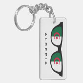 Algerije heeft aangepaste tekst en kleurenkleutel  sleutelhanger (Voorkant Links)