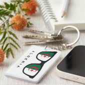 Algerije heeft aangepaste tekst en kleurenkleutel  sleutelhanger (Voorkant Rechts)