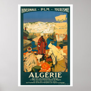 Algerije Hivernage Vintage Reisposter - Ingelijst Poster