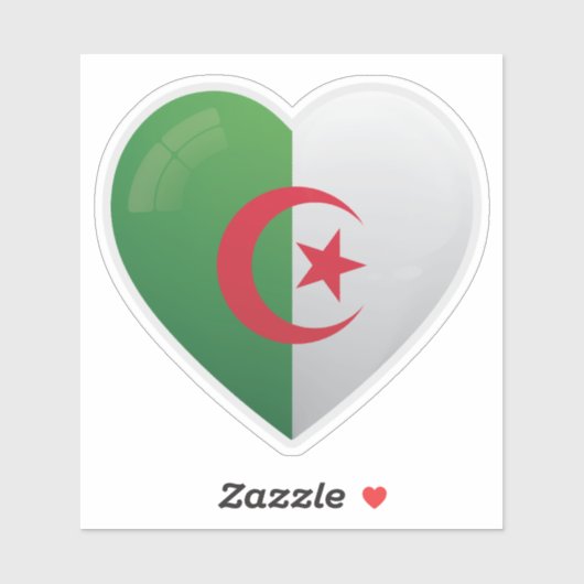 Algerije Love Flag Sticker (Vel)