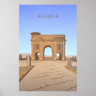 Algerije Minmale Reisposter Poster