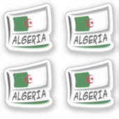 Algerije Pride X vlag Sticker (Voorkant)