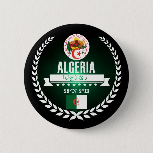 Algerije Ronde Button 5,7 Cm (Voorkant)