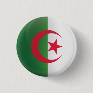 Algerije Ronde pictogramvlag Button 3,2 Cm