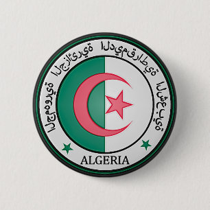 Algerije Round Emblem Ronde Button 5,7 Cm