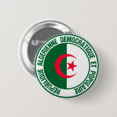 Algerije Round Emblem Ronde Button 5,7 Cm (Voorkant /achterkant)
