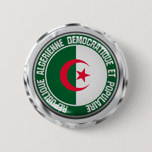 Algerije Round Emblem Ronde Button 5,7 Cm
