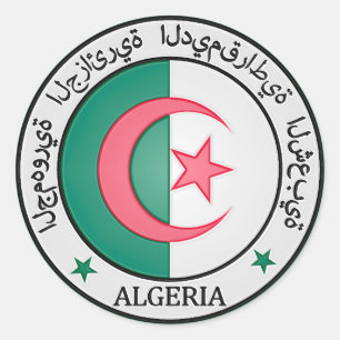 Algerije Round Emblem Ronde Sticker