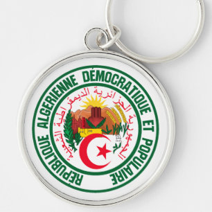 Algerije Round Emblem Sleutelhanger