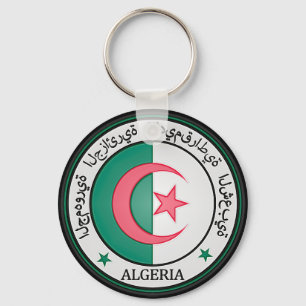 Algerije Round Emblem Sleutelhanger