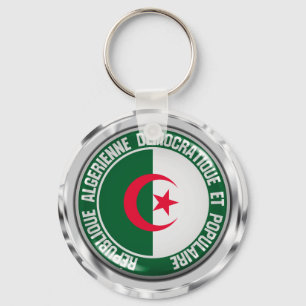 Algerije Round Emblem Sleutelhanger