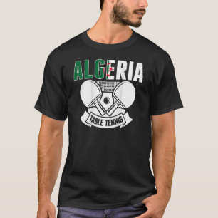 Algerije Table Tennis ondersteunt Algerijnse pingp T-shirt