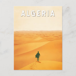 Algerije Travel Art Vintage Briefkaart