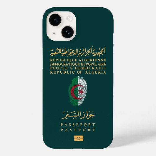 Algerije Travel Passport Print Souvenir Case-Mate iPhone Case (Achterkant)