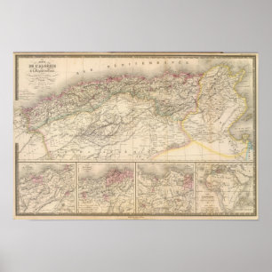 Algerije, Tunesië Poster