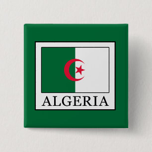 Algerije Vierkante Button 5,1 Cm