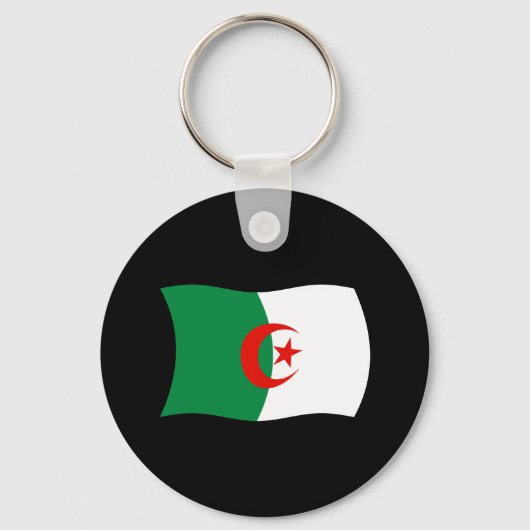 Algerije Vlag Sleutelhanger (Voorkant)