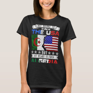 Algerijns-Amerikaans Patriot Heart komt uit Algeri T-shirt