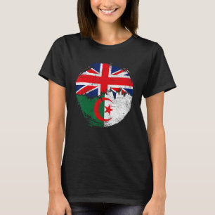 Algerijns met de Britse vlag Algerije T-shirt