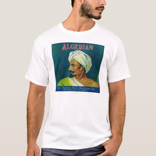 Algerijns Oranje etiket T-shirt (Voorkant)