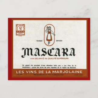 Algerijns Wijnetiket, Mascara Briefkaart