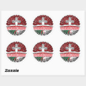 Algerijnse Algerisch Schweizer Schweiz Baum Wurzel Ronde Sticker (Vel)