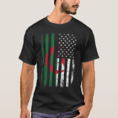 Algerijnse Amerikaanse vlag Algerijnse wortels Alg T-shirt (Voorkant)