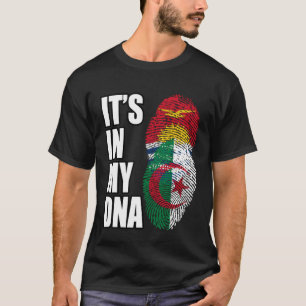 Algerijnse en Kiribati mix DNA erfgoed vlag T-shirt