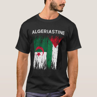 Algerijnse en Palestijnse vlag Algerije en Palesti T-shirt