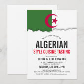 Algerijnse hoogstaande keuken | De vlag van de par Kaart (Voorkant / Achterkant)