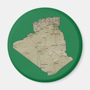 Algerijnse kaart Magnet Magneet
