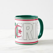 Algerijnse nationale vlagpatriottische koffie mok (Voorkant rechts)