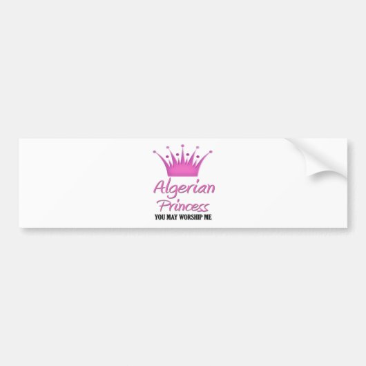 Algerijnse prinses bumpersticker (Voorkant)