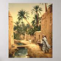 Algerijnse straatscène uit het oude Biskra