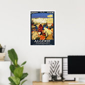 Algerijnse Vintage-reis Poster (Thuiskantoor)
