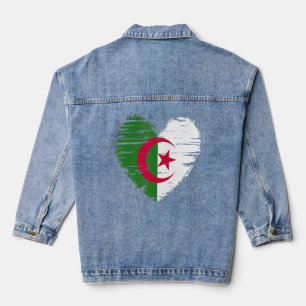 Algerijnse vlag Algerijnse Algerijnse geprezen Denim Jacket