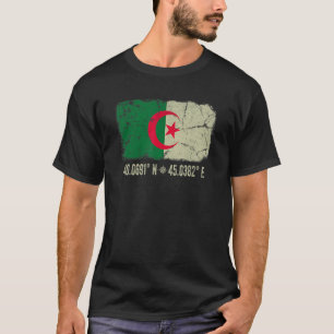 Algerijnse vlag coördineert Mannen Vrouwen Algerij T-shirt