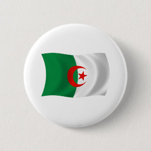 Algerijnse Vlag Knop Ronde Button 5,7 Cm