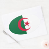 Algerijnse vlag ovale sticker (Envelop)
